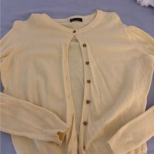 GAP Light Yellow Button-Up Cardigan